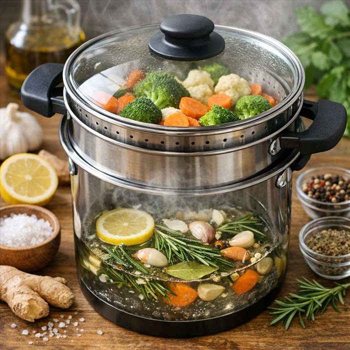 Comment parfumer l’eau de cuisson vapeur naturellement ? | Astuces
