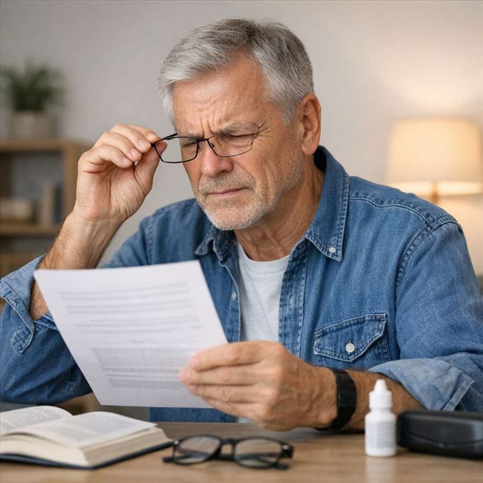 Presbytie liée au vieillissement : causes, signes et solutions