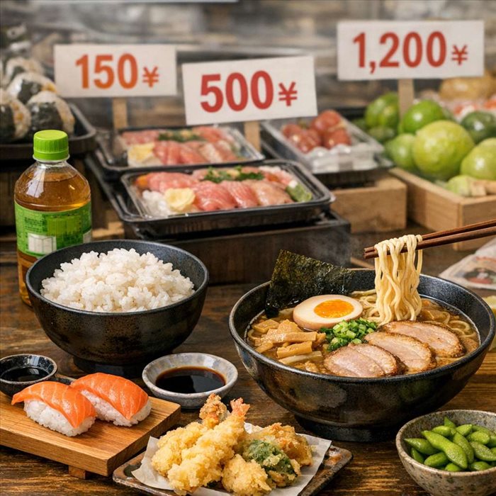 Nourriture au Japon : combien prévoir en moyenne pour manger ?