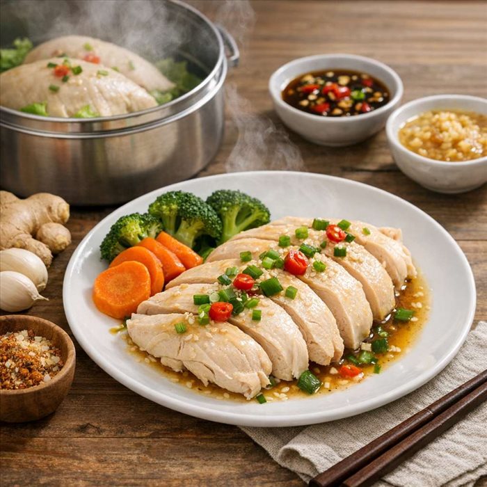 Cuire du poulet à la vapeur sans goût fade : méthode et astuces